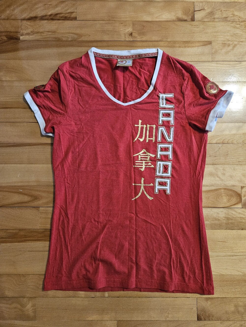 HBC Vintage 2008 Beijing Olympics Team Canada Red T-Shirt Women Size M